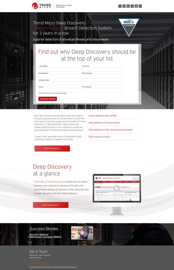 NSS Detection landing page